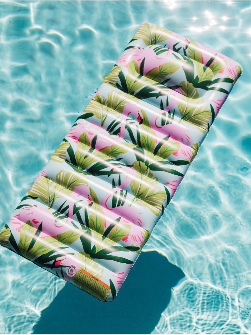 Tropical Flamingo Inflatable Pool Float - Pink & Green